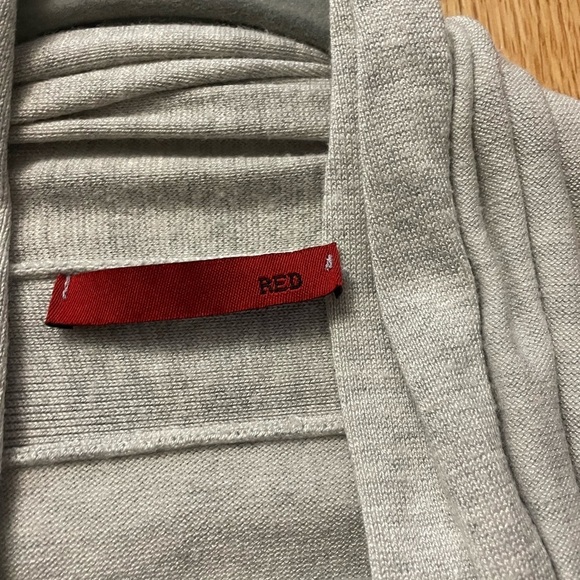 Red Light Grey High Low Cardigan Size Large - Picture 6 of 9